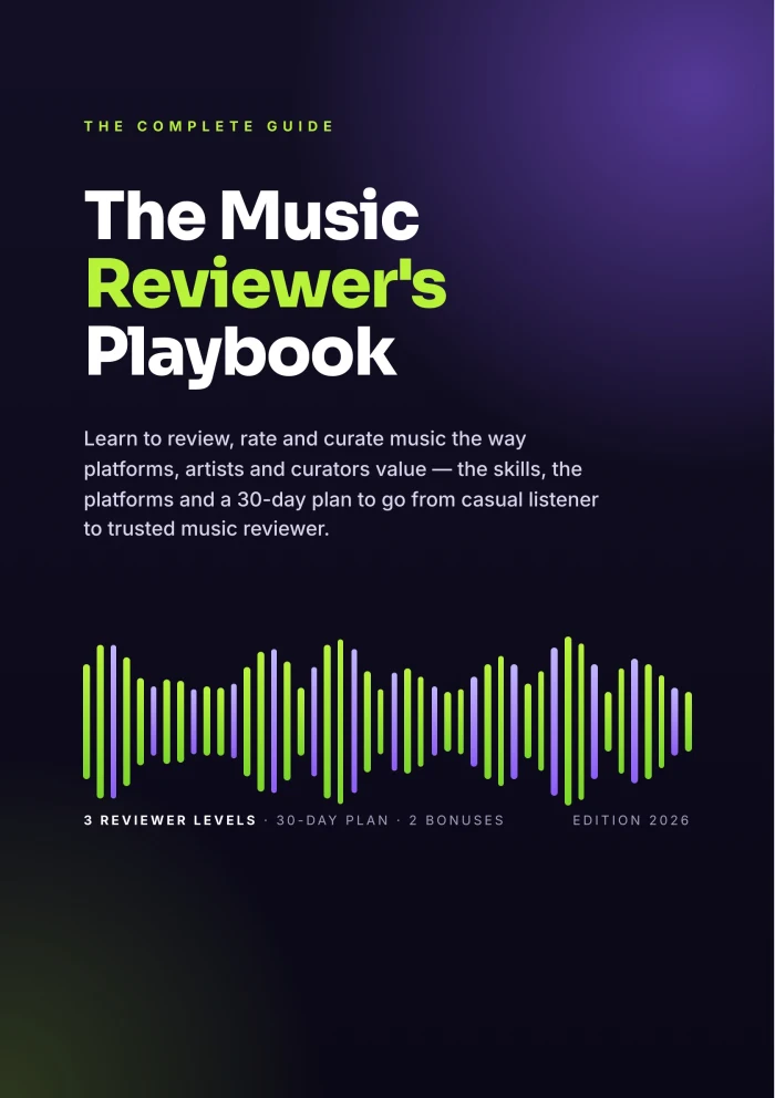 The Music Reviewer's Playbook e-book cover